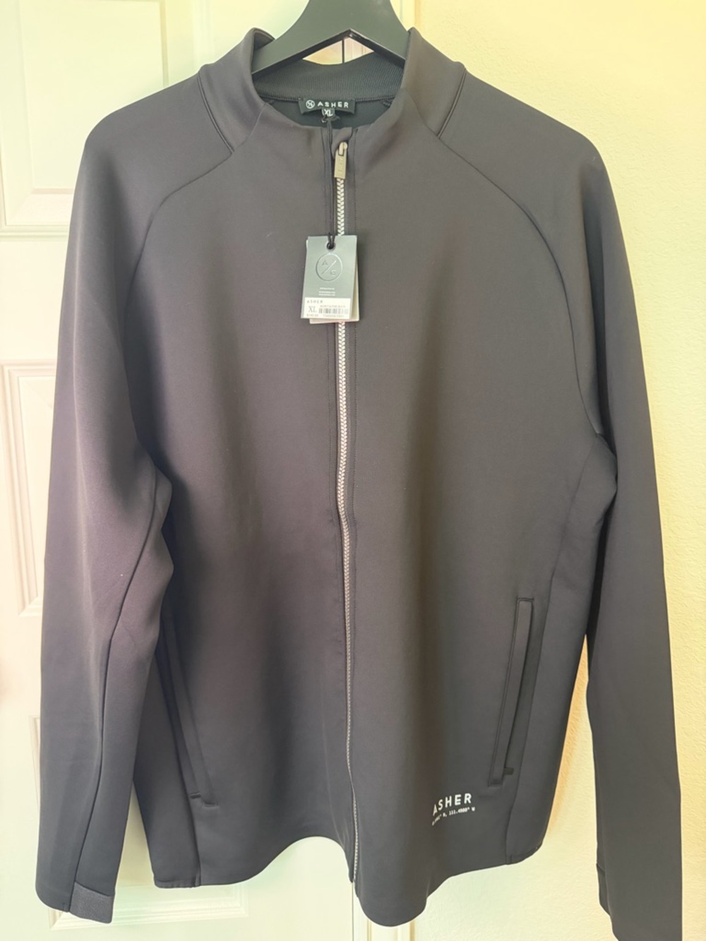 Asher Performance Men's Full-Zip Jacket - Black